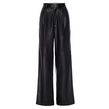 Wide-Leg Faux Leather Trousers Good American