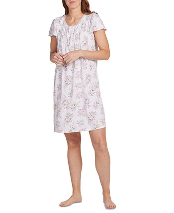 Женская ночная рубашка с короткими рукавами и цветочным принтом Miss Elaine