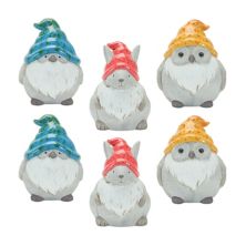 Whimsical Animal Gnome Garden Statue (set Of 6) Slickblue