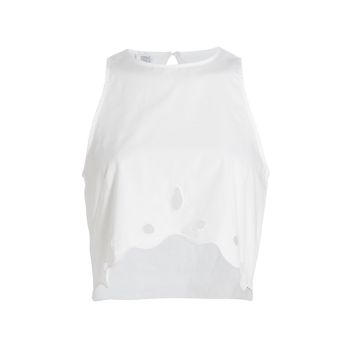 Up And Under Eyelet Cropped Top Rosie Assoulin