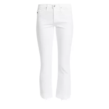 Расклешенные эластичные укороченные расклешенные джинсы Jodi со средней посадкой и необработанными краями AG Jeans