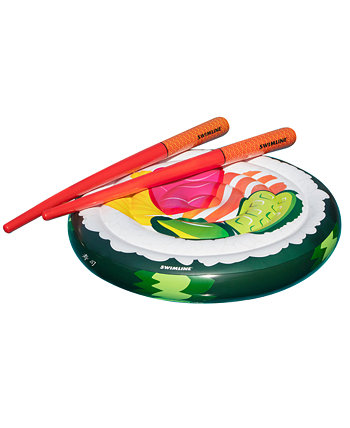 Надувной шезлонг для бассейна с суши-роллом и палочками для еды Doodles Swimline