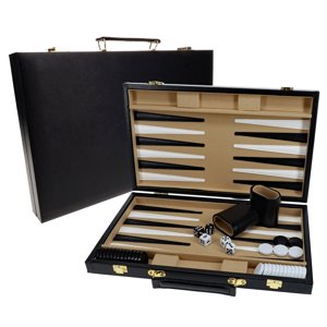 WE Games Elegant Black Backgammon Set- 14.75 inches WE Games