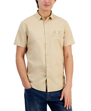Мужская рубашка с выцветшим на солнце логотипом, созданная для Macy's Armani