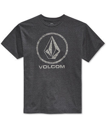 Мужская футболка с графическим логотипом Volcom Corpo Push, хлопковая/полиэстеровая, с короткими рукавами Volcom