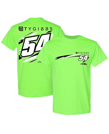 Мужская неоново-зеленая футболка Ty Gibbs Lifestyle Joe Gibbs Racing Team Collection