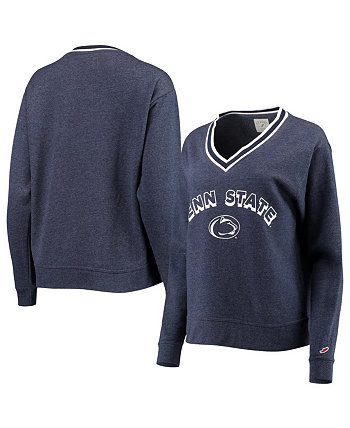 Женский темно-синий пуловер с v-образным вырезом Penn State Nittany Lions Victory Springs League Collegiate Wear