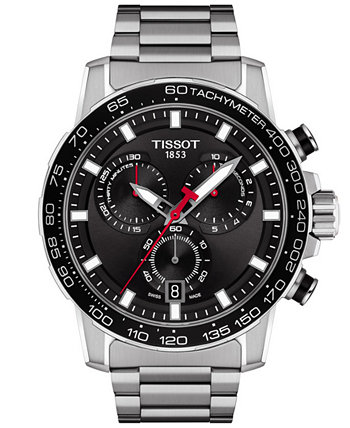 Мужские часы Swiss Chronograph Supersport из нержавеющей стали с браслетом 45,5 мм Tissot