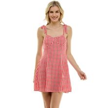 Juniors' Lily Rose Sleeveless Molded Cup Skater Dress Lily Rose