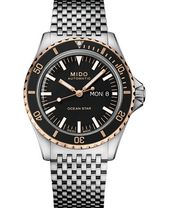 Мужские швейцарские автоматические часы Ocean Star Tribute с браслетом из нержавеющей стали 41 мм MIDO