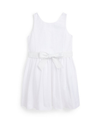 Хлопковое платье в оттоманскую рубчик для малышей и маленьких девочек Ralph Lauren
