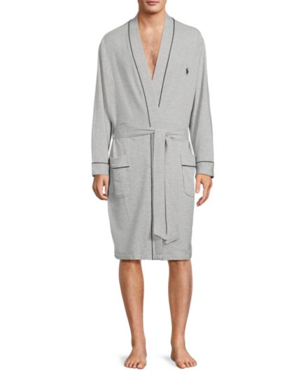 Банный халат из меланжевой махры Polo Ralph Lauren