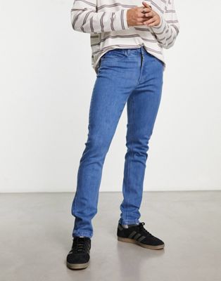 Узкие джинсы среднего синего цвета Bolongaro Trevor для мужчин BOLONGARO TREVOR