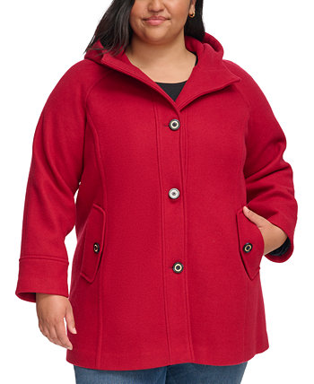 Женское однобортное пальто больших размеров с капюшоном, созданное для Macy's Tommy Hilfiger