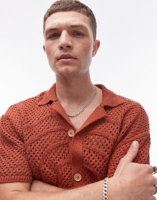 Мужская Поло рубашка Topman Crochet TOPMAN