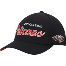 Кепка Mitchell & Ness Черная New Orleans Pelicans MVP Team Script 2.0 Stretch Snapback Mitchell & Ness