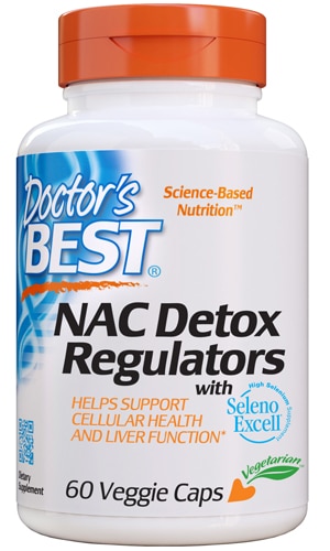 Регуляторы детоксикации NAC с Seleno Excell, 60 растительных капсул Doctor's Best