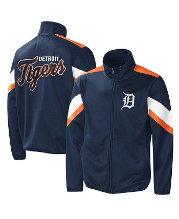 Мужская темно-синяя куртка с молнией во всю длину Detroit Tigers Earned Run G-III Sports