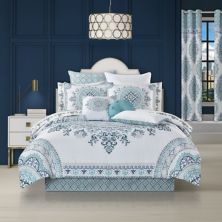 Royal Court Afton Blue 4-piece Comforter Set with Shams Royal Court