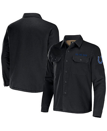 Мужская коллекция NFL x Darius Rucker by Fanatics Черная куртка-рубашка из парусины Indianapolis Colts на пуговицах Fanatics