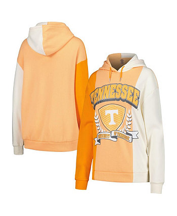 Женский пуловер с капюшоном с цветными блоками, оранжевый Теннесси, Зал славы волонтеров Теннесси Gameday Couture