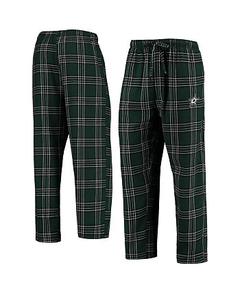 Мужские фланелевые брюки в клетку цвета Hunter Green и Black Dallas Stars Takeaway Concepts Sport