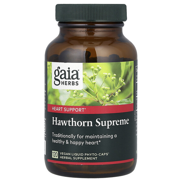 Боярышник Supreme - 120 веганских жидких фитокапсул - Gaia Herbs Gaia Herbs