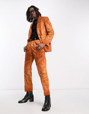 Оранжевый гладкий пиджак Viggo Pique Viggo