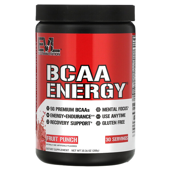 BCAA ENERGY, Фруктовый пунш, 10,16 унций (288 г) EVLution Nutrition