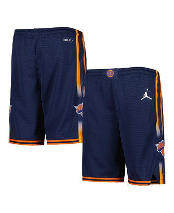 Темно-синие шорты для мальчиков и девочек New York Knicks Statement Edition Swingman Performance Jordan