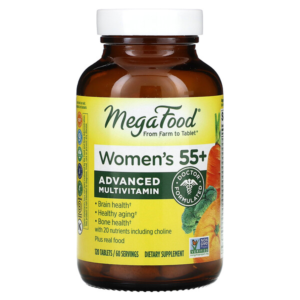 Women's 55+, Мультивитамины Advanced, 120 таблеток MegaFood