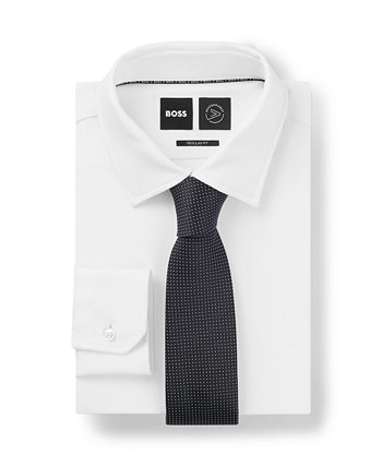 Мужской шелково-жаккардовый галстук с микроузором BOSS