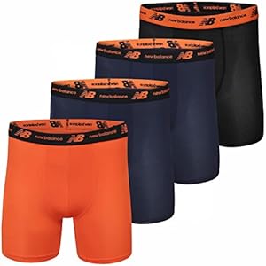 New Balance Men's Mesh 5" No Fly Boxer Brief (4 Pack) New Balance