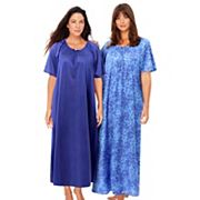 Комплект из 2 длинных шелковых ночных сорочек для женщин Plus Size Only Necessities