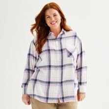 Женская Блузка SONOMA Oversized Boyfriend Flannel Shirt SONOMA