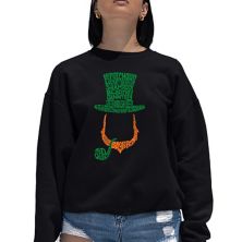Leprechaun - Women's Word Art Crewneck Sweatshirt LA Pop Art