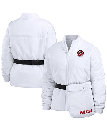 Women's White Atlanta Falcons Packaway Full-Zip Puffer Jacket WEAR by Erin Andrews