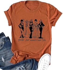 Ykomow Ghouls Just Wanna Have Fun Shirt Womens Vintage Halloween Golden Ghouls Graphic Tees Ykomow