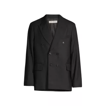 Core Mens Unconstructed Double-Breasted Blazer OUR LEGACY