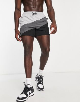 Серые шорты с диагональными колор-блоками Nike Swimming 5 дюймов Volley Nike