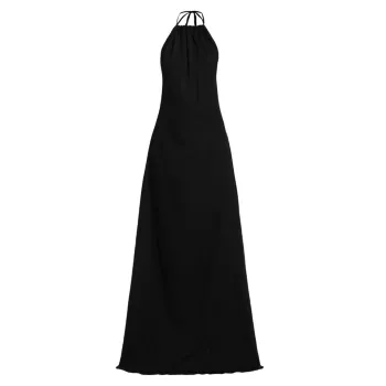 Yoko Cotton Halterneck Maxi Dress Leset