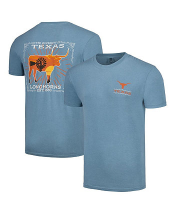 Men's Light Blue Texas Longhorns State Scenery T-shirt Image One