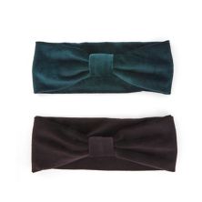 SO® Green & Black Corduroy Knot 2-Piece Headwrap Set SO