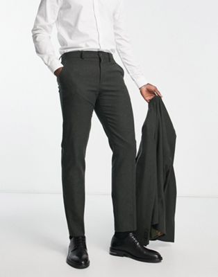 Серые узкие брюки из смесовой шерсти Selected Homme Selected