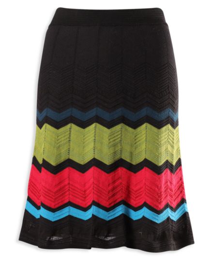 Полосатая юбка-миди Missoni из разноцветного хлопка Missoni
