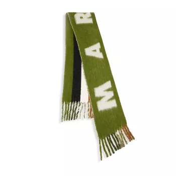 Шерстяной шарф с логотипом MARNI