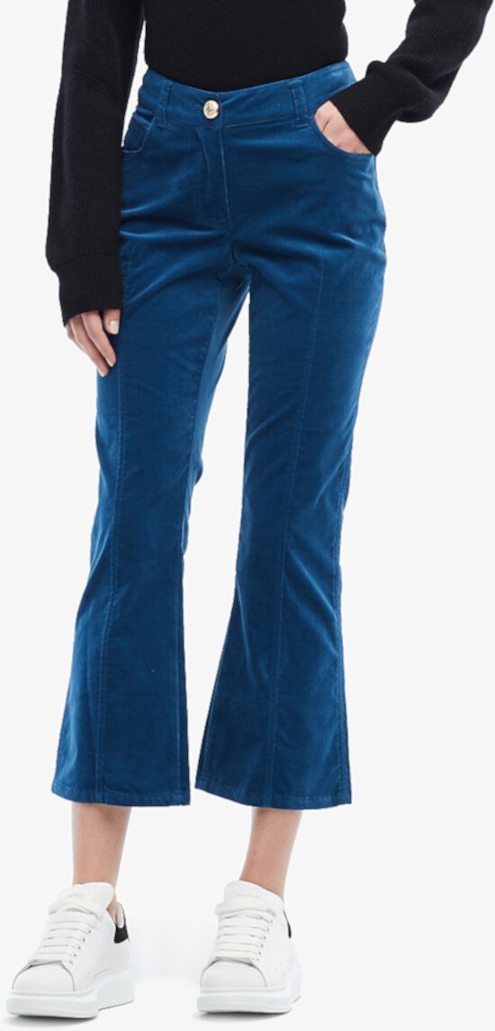 Укороченные расклешенные джинсовые брюки DEREK LAM