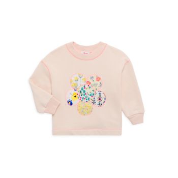 Baby Girl's Floral Patchwork Sweatshirt Something Navy