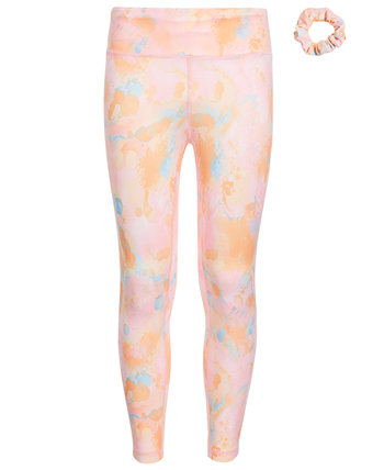 Big Girls Dreamy Bubble 7/8-Leggings and Scrunchy, 2 Piece Set, Created for Macy's ID Ideology