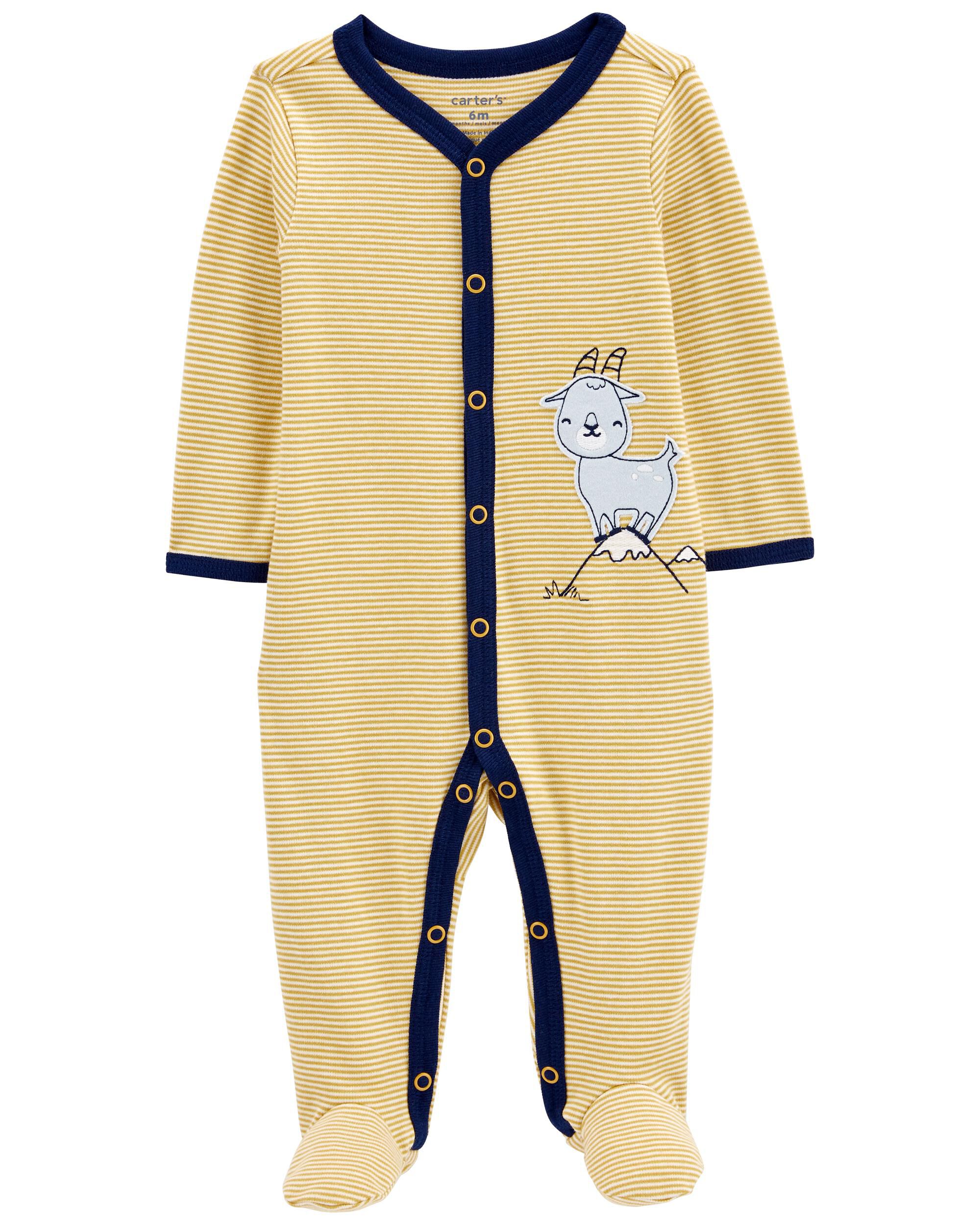 Хлопковая пижама для сна и игр Baby Goat Snap-Up Carter's